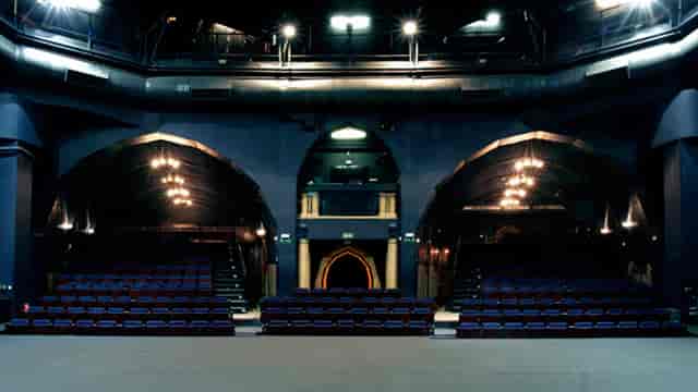 Elegant Teatro de la Abadía theater with optimal seating for performances and events.