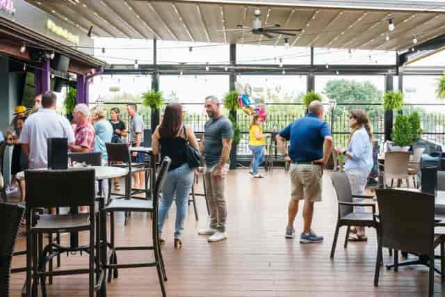 VIP Lounge on Bourbon Street: vibrant outdoor space for social gatherings and networking events.