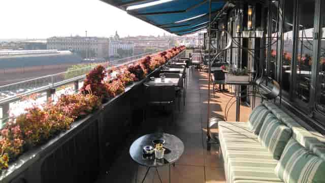 Stylish rooftop terrace at Only YOU Hotel Atocha for upscale events and meetings.