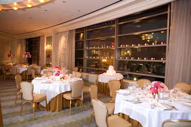 Elegant Winthrop Room banquet in Four Seasons Boston, perfect for weddings and corporate events.