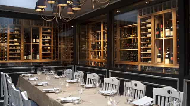 Elegant private dining room at L'Artusi, ideal for corporate dinners and intimate events.