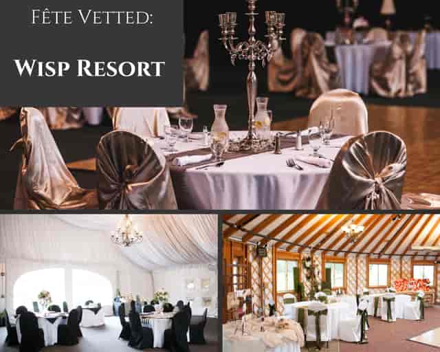 Elegant ballroom at Wisp Resort, perfect for weddings and corporate events.