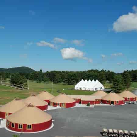 Yurt venue at Wisp Resort with event tent, perfect for retreats and festivals.