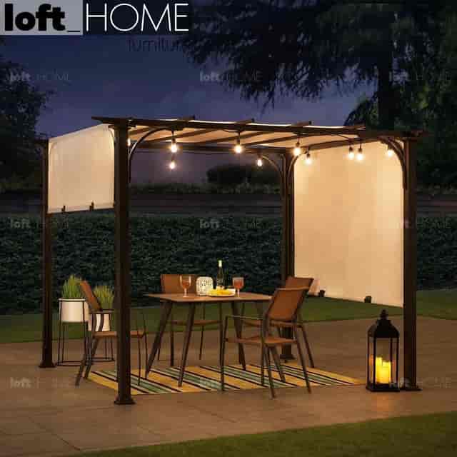Oasis Loft Pergola with stylish gazebo, perfect for upscale gatherings and events.