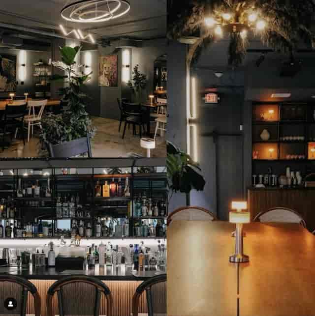 Chic cocktail bar in Emissary, perfect for intimate gatherings and receptions.