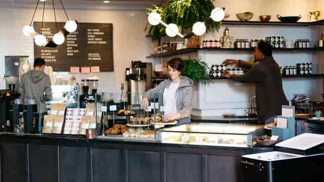 Modern coffee shop in Emissary, perfect for meetings and networking events.