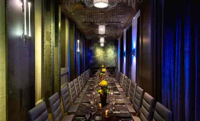 Elegant private dining room at Dirty Habit for corporate events and intimate gatherings.