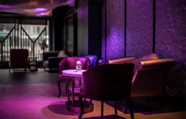Elegant lounge area in Saint Yves nightclub, perfect for intimate networking events.