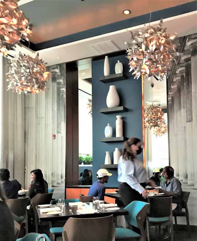 Semi-private dining area