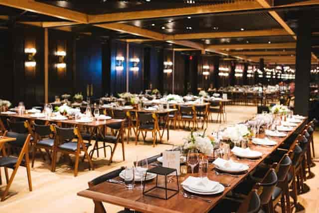 Private dining room with elegant table settings at District Winery for events and gatherings