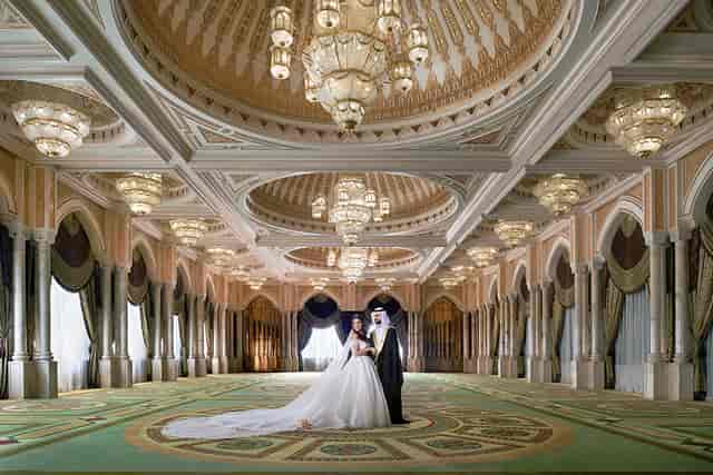 Opulent Roma Ballroom at Ritz-Carlton Abu Dhabi, perfect for weddings and events.