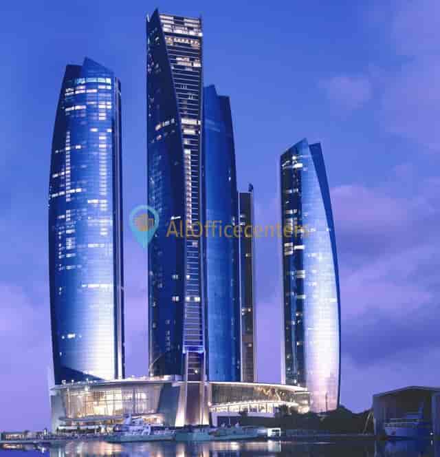 Business center in Etihad Towers, modern skyline, ideal for corporate events and conferences.