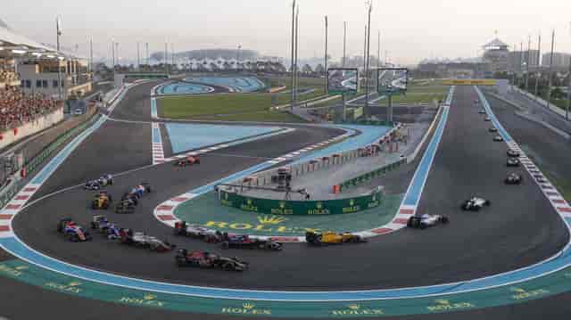 Yas Marina Circuit Formula 1 track, perfect for VIP corporate events and brand activations.