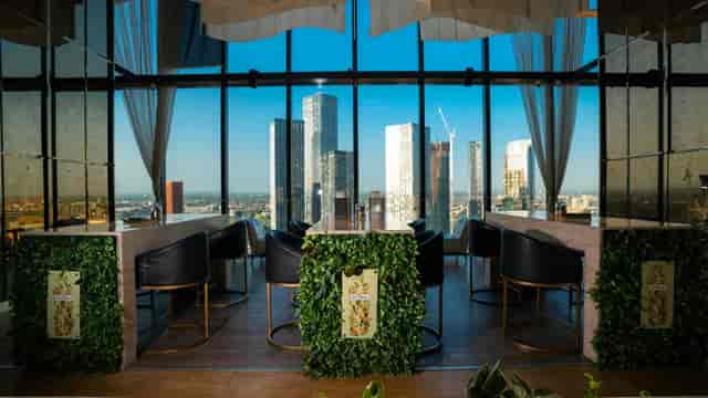 Elegant Cloud23 venue with city views, ideal for upscale networking events.