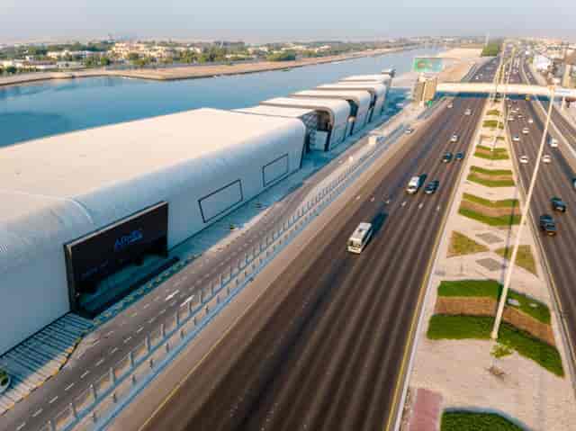 Marina Hall at ADNEC: modern waterfront venue for conferences and exhibitions.