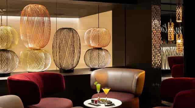 Marta Lounge Bar in Fouquet's Abu Dhabi, elegant setting for networking and gatherings.