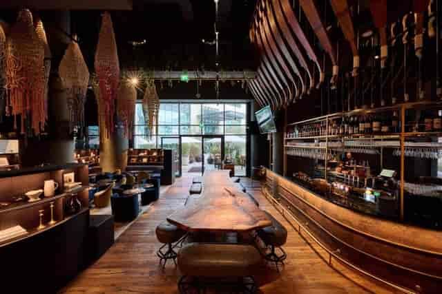Stylish restaurant in Hunter & Barrel Abu Dhabi, ideal for corporate events and gatherings.
