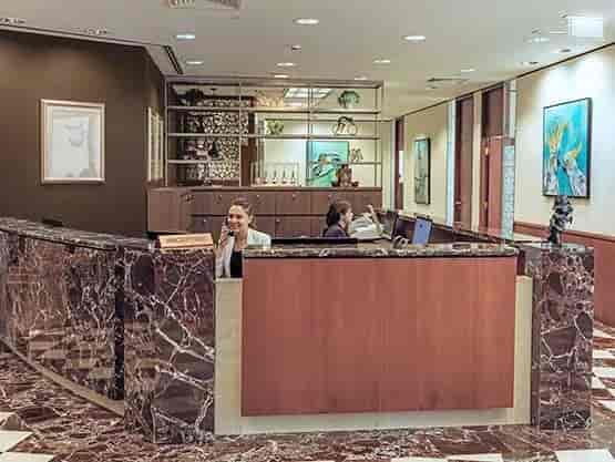 Elegant Servcorp training room reception, ideal for corporate meetings and events.