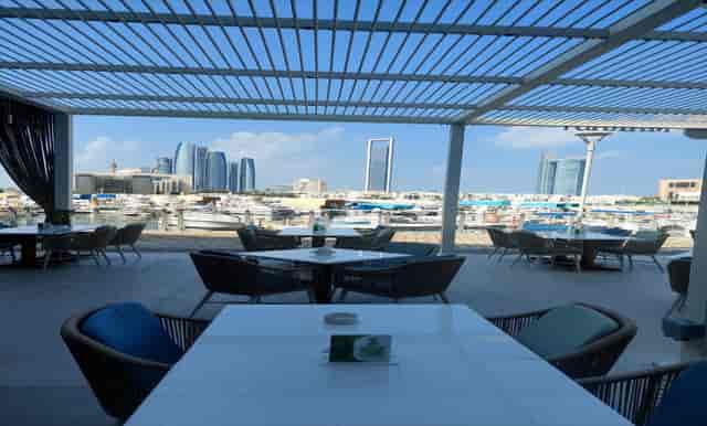 Al Fresco Terrace with waterfront view, ideal for upscale meetings and events.