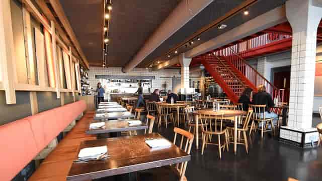 Modern restaurant interior in Choux Amsterdam, ideal for events and gatherings.