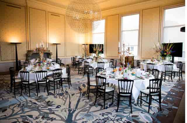 Elegant Blue Star Room with modern decor, perfect for corporate or social events.
