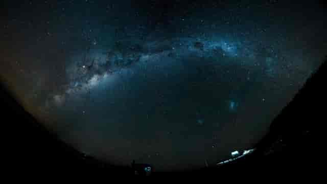 Stunning night sky in Blue Star Room, perfect for stargazing events and retreats.