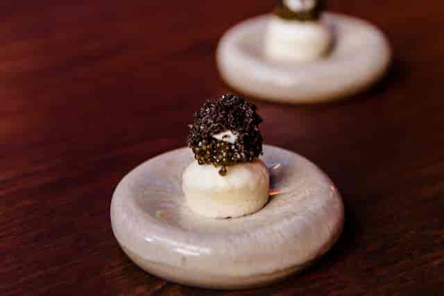 Elegant appetizer with caviar at Smederij, perfect for high-end catering events.