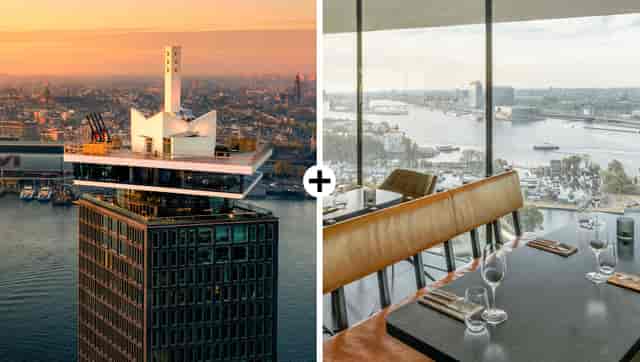 A'DAM Toren observation deck with skyline views, perfect for corporate events and celebrations.