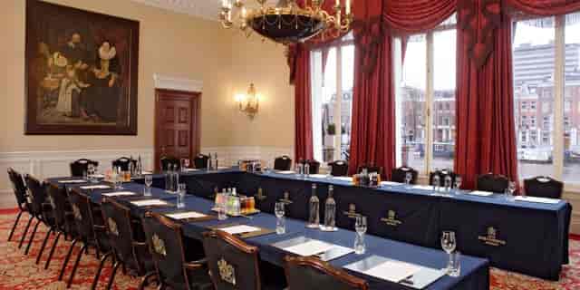 Elegant conference room at Amstel Hotel, perfect for corporate meetings and events.
