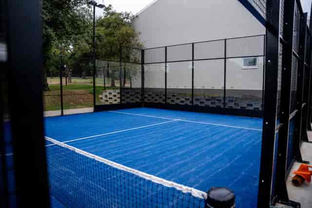 Padel court at Bryanston Country Club for corporate retreats and team-building events.