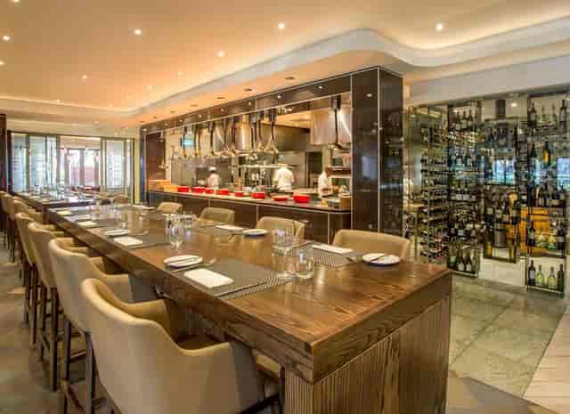 Modern Bistro at The Maslow Sandton with elegant décor, ideal for private dining events.