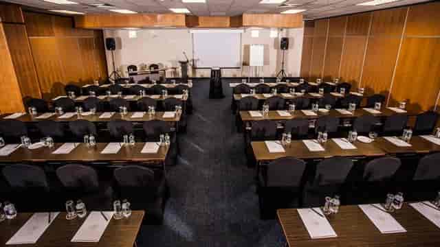 Conference room at The Edward, well-organized setup for meetings and presentations.