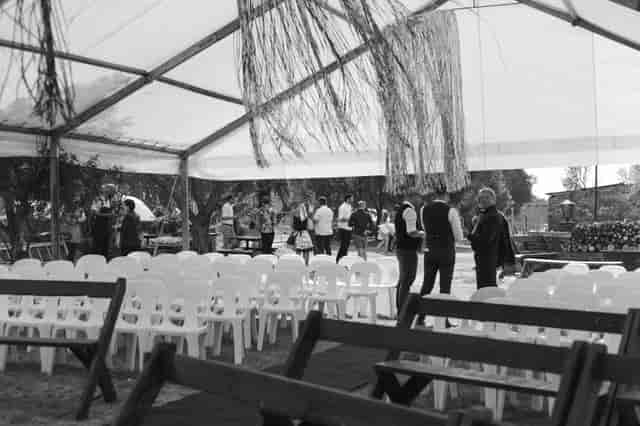 Elegant outdoor event space at Ye Olde Farm House, perfect for weddings and corporate events.