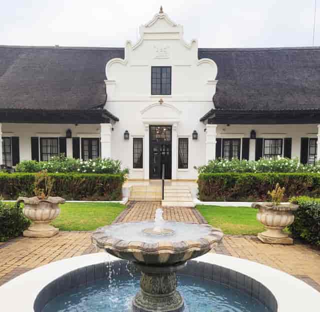 Elegant De Kasteel venue with classic architecture for upscale events in Gauteng.