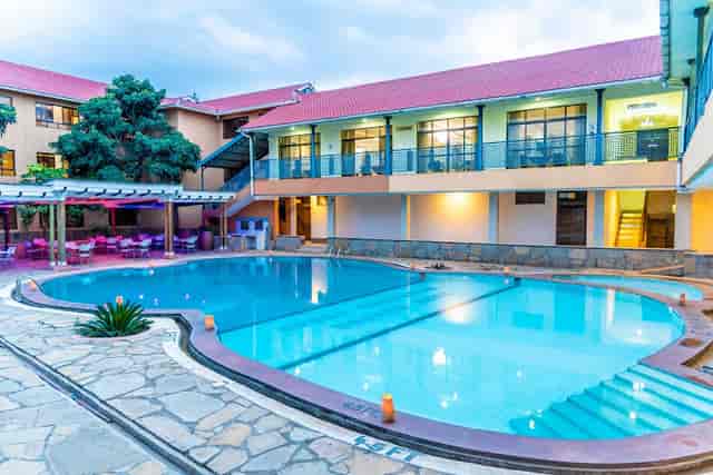 Resort hotel pool at Lake Nakuru, perfect for networking events and outdoor gatherings.