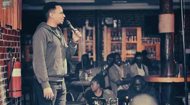 Lively stand-up comedy at Dopamine Stage, Nairobi - perfect for corporate events and mixers.