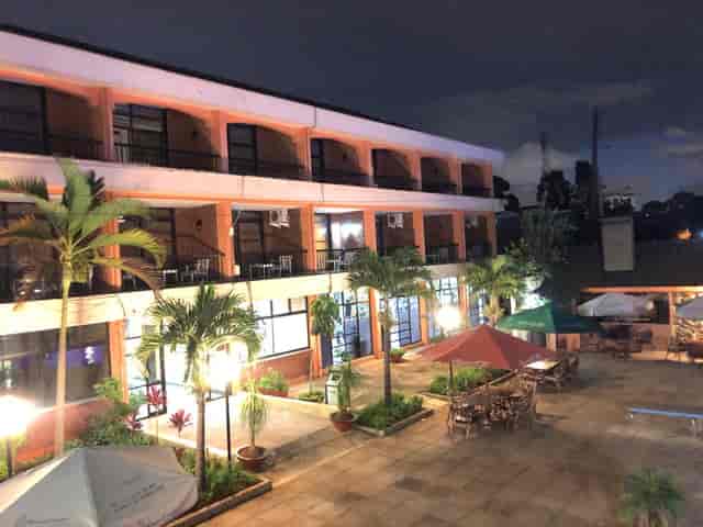 Outdoor courtyard at Banda Bar, Nairobi Gymkhana, ideal for intimate social events.