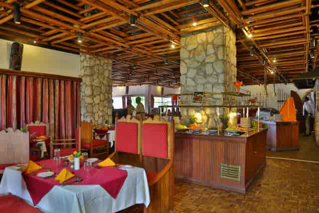 "Elegant restaurant venue at Taita Hills Resort for intimate meetings and events."