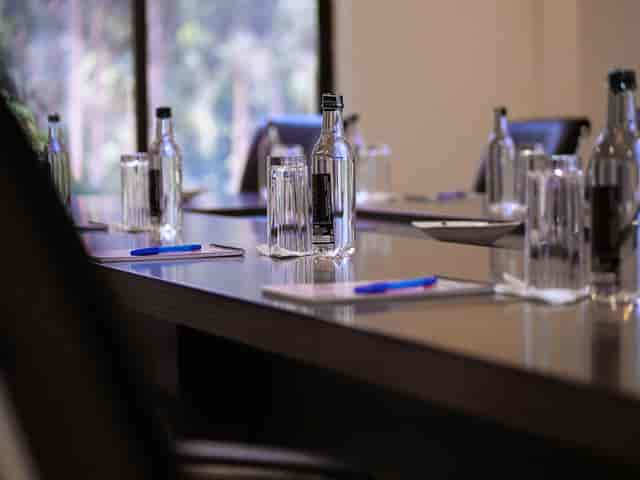 Conference room at FK Resort and Spa, featuring organized setup for meetings and events.