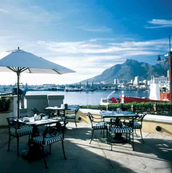 Outdoor terrace at The Atlantic, Table Bay, ideal for corporate events and networking.