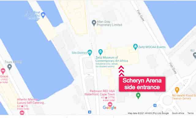 Scheryn Collection Arena entrance at Zeitz Museum, ideal for events and meetings.