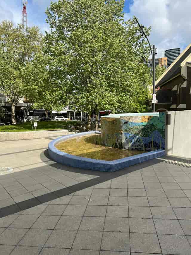 "Chadwick Room at Crows Nest Centre with water feature, perfect for networking events."