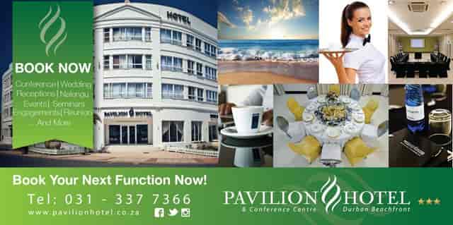 "Elegant function room at Pavilion Hotel for corporate events and social gatherings."