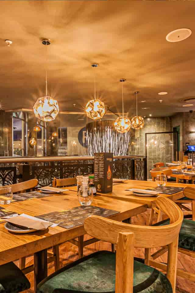 Fireroom Montecasino dining space, modern decor for corporate meetings and intimate gatherings.