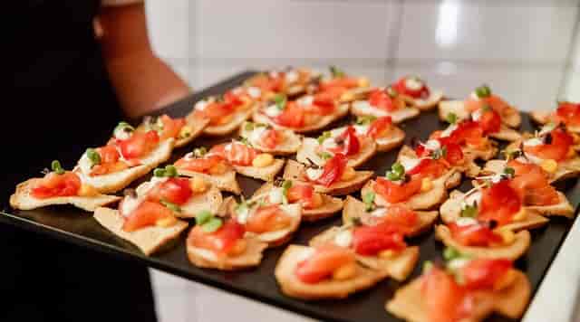 Elegant appetizer platter at Il Molo, ideal for networking and upscale events.