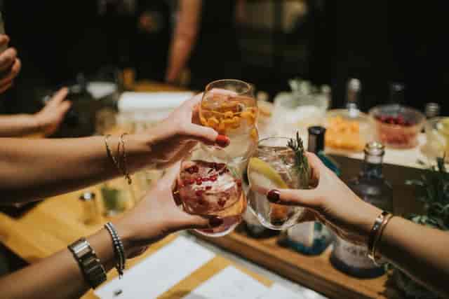 Cooking class with cocktails at Flavour Studio, showcasing networking and sophistication.