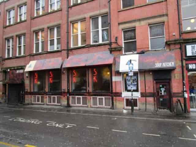 Intimate SOUP Manchester bar with stylish exterior for networking and team-building events.