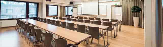 Meeting room at Hotel Haaga Central Park, ideal for presentations and workshops.