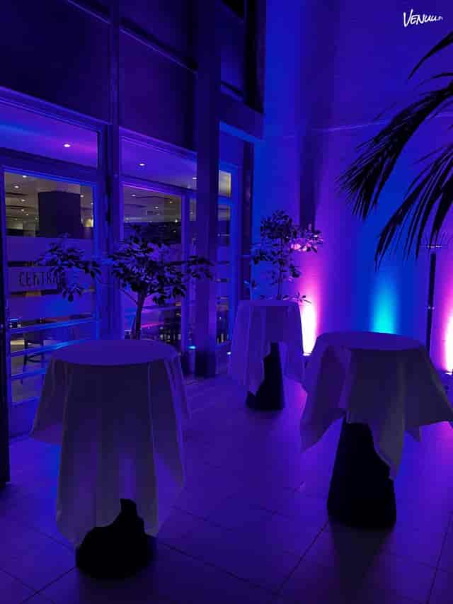 Elegant event space at Hotel Haaga Central Park for cocktail receptions and gatherings.