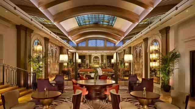 Elegant event hall at Marriott Bonvoy, ideal for upscale meetings and social gatherings.